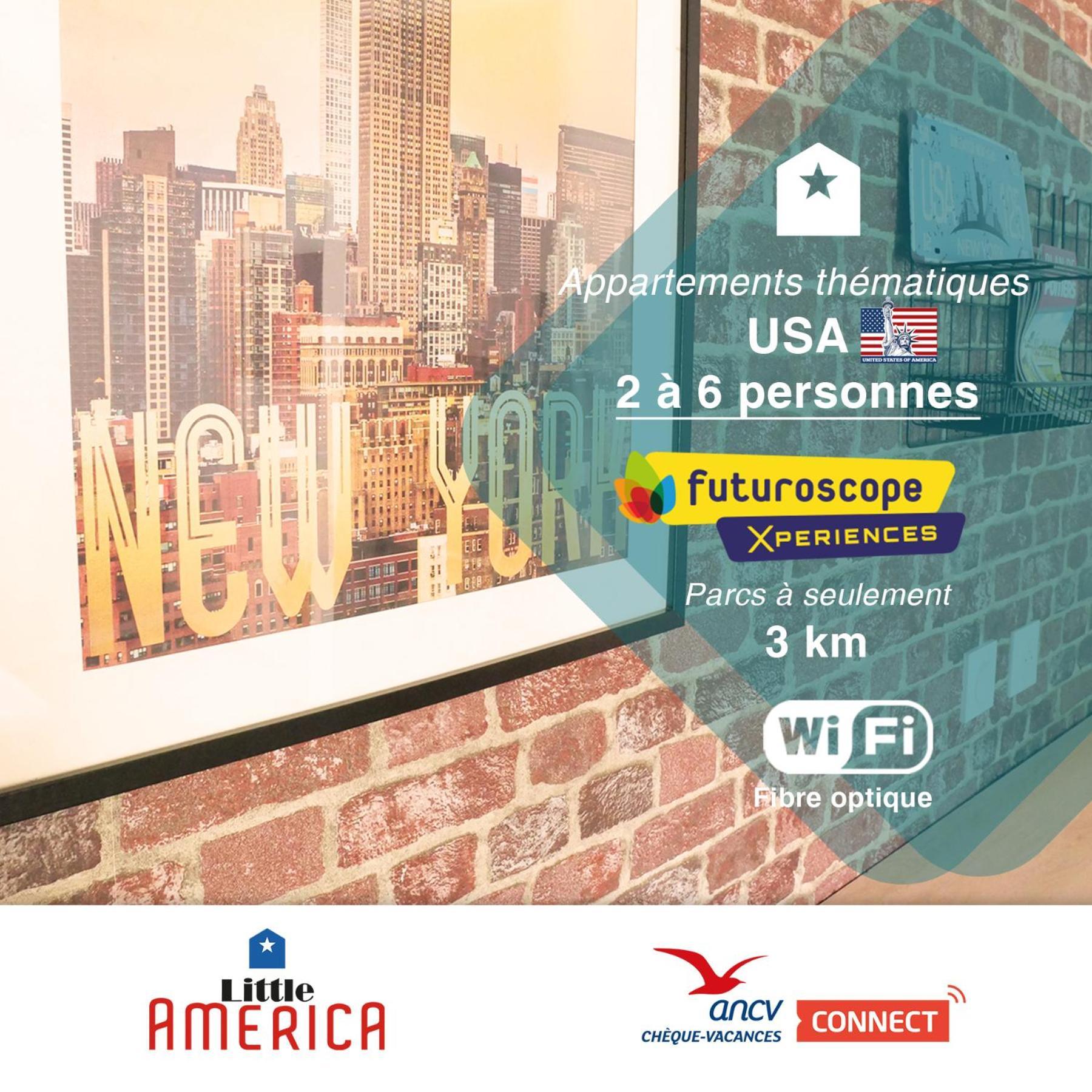 جوانيه - كلان Little America - Appart Hotel 3Km Futuroscope المظهر الخارجي الصورة